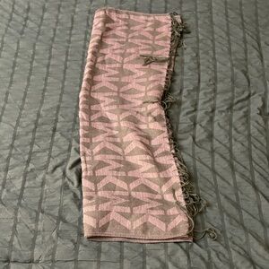Michael Kors Geometric Pink and Tan Scarf